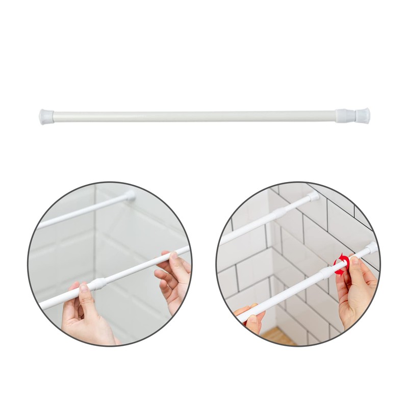 1Pcs Net Curtain Rods Extendable,Ajustable Extension Curtain Poles No Drill