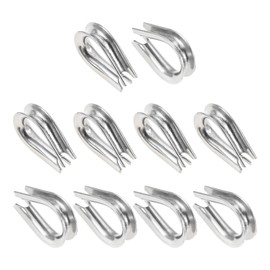 10pcs Wire Rope Thimble Stainless Steel Thimble Wire Rope Thimble M3 (3mm) TEENGSE Thimble 304 Stainless Steel Mini Fits 3mm Diameter Wire Rope, Durable and Abrasion Resistant Used for Wire Rope,