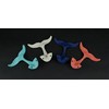 Zeckos Set of 4 Cast Iron Whale Tail Wall Hooks