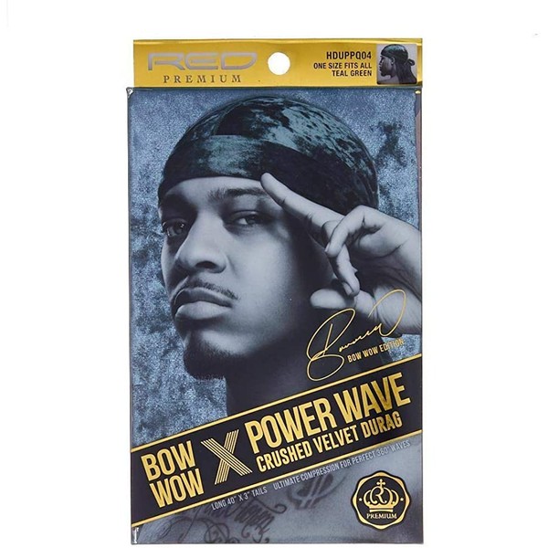 KISS RED Premium Bow Wow X Power Wave Crushed Velvet Durag HDUPPQ04 (Teal Green)