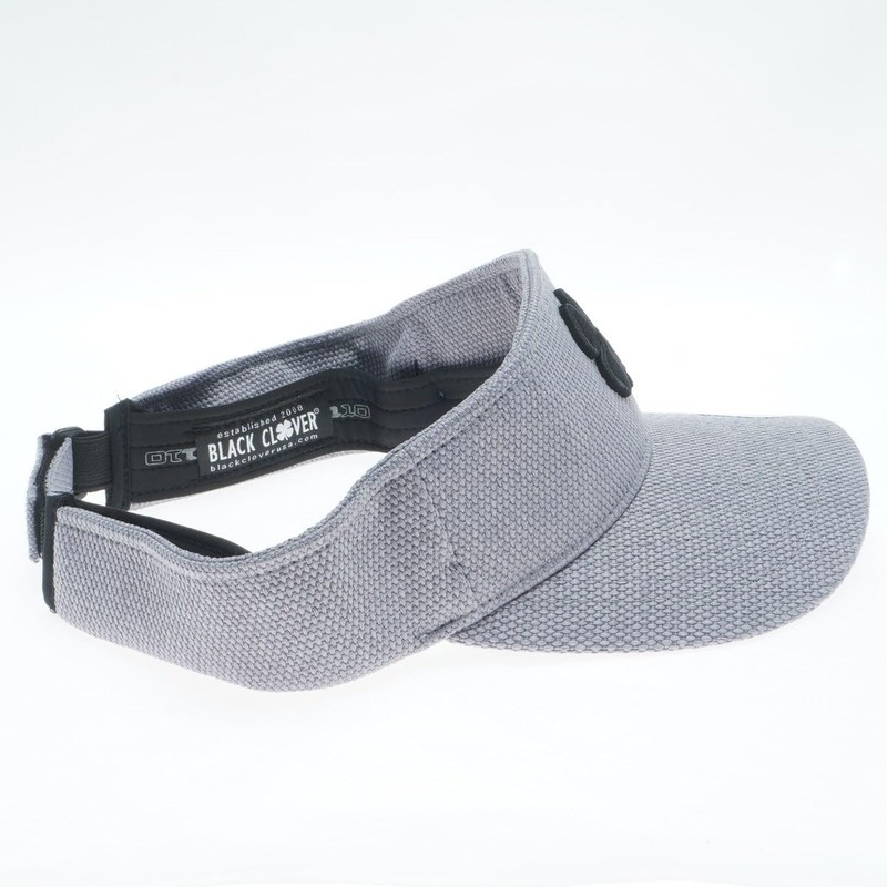 Black Clover Standard Bamboo Visor 3 Adjustable, Charcoal Visor/3D