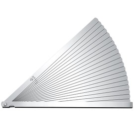 Stainless Steel Feeler Gauge Measuring Tool Dual Marked Metric and Imperial Measuring (0.038-1.02 mm,25 Blades)