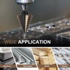 5 Pcs Step Drill Bit & 5 Pcs Countersink Drill