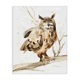 Stupell Industries Owl Perched in Tree Canvas Wall Art Design by Kelley Talent