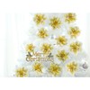 GREENTIME 12 Pcs Glitter Poinsettia Artificial Flowers Christmas with Clips