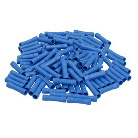 Insulated Straight Butt Connectors Electrical Crimps Terminals Blue 100pc