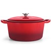 TeamFar Enameled Cast Iron Dutch Oven, 7qt Dutch Oven Pot