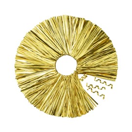 1500 PCS 4.72" Gold Metallic Twist Ties - Reusable Wire Ties for Bags, Bread, and More - Perfect for Home and Office Organization (1500)