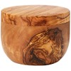 Berard Olive Wood Salt Container, Diameter 11 cm, with Gift
