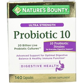 Nature's Bounty Ultra Strength Probiotic 10, 140 Capsules