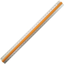 Mochimono Non-Slip Ruler, Pitat Ruler, 11.8 inches (30 cm), Orange