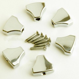 Hipshot NEW (6) HS Guitar Buttons for Hipshot Tuners fit Grover 102 & 205 - NICKEL