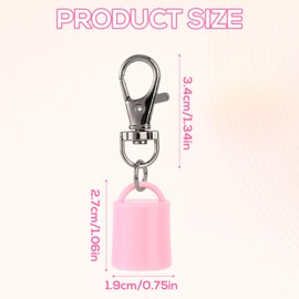 Gosknor 4 Stück Lippenbalsam Schlüsselanhänger-Kappen für Summer Fridays 0,5 oz, Kreative Lipgloss Halter Schlüsselanhänger Praktische Tragbare Lipgloss Ersatzkappen (Hellrosa)