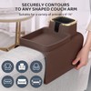 HMASYO Couch Cup Holder Tray - Silicone Sofa Armrest Table
