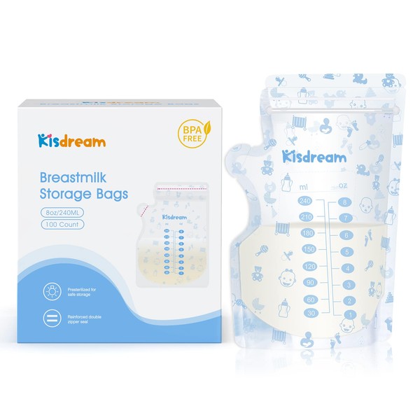 Storage Breastmilk Bags for baby with Container Spout & Thickened