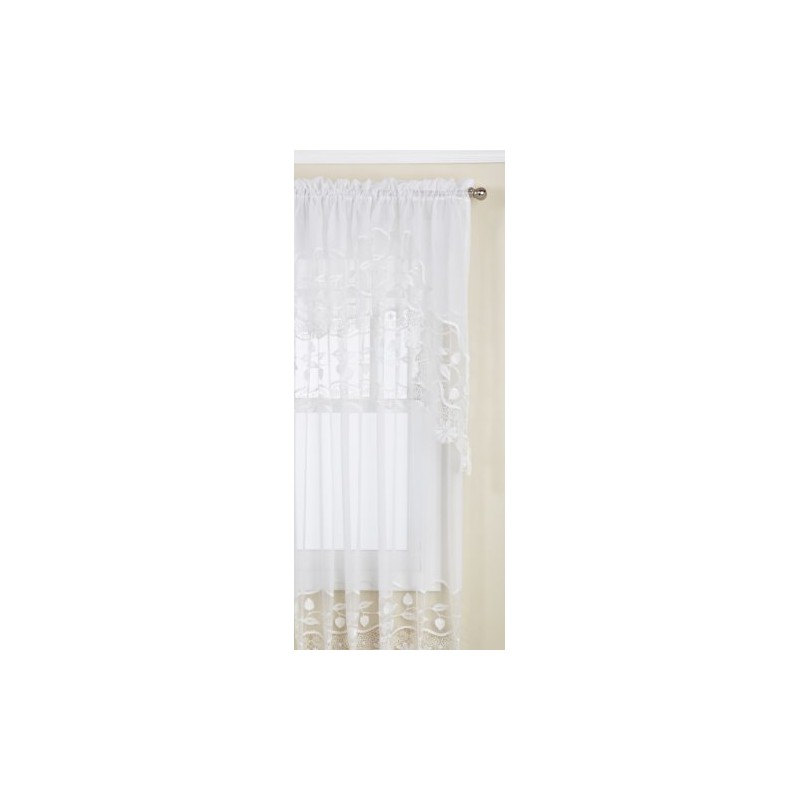 Lorraine Home Fashions Seville Cortina Blanca de 213 x 160