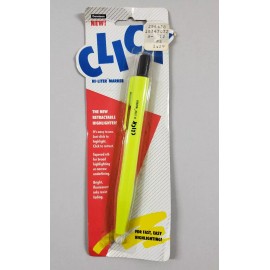 NOS Vintage 90s Dennison Yellow Hi-Liter Marker Retractable Highlighter Made USA