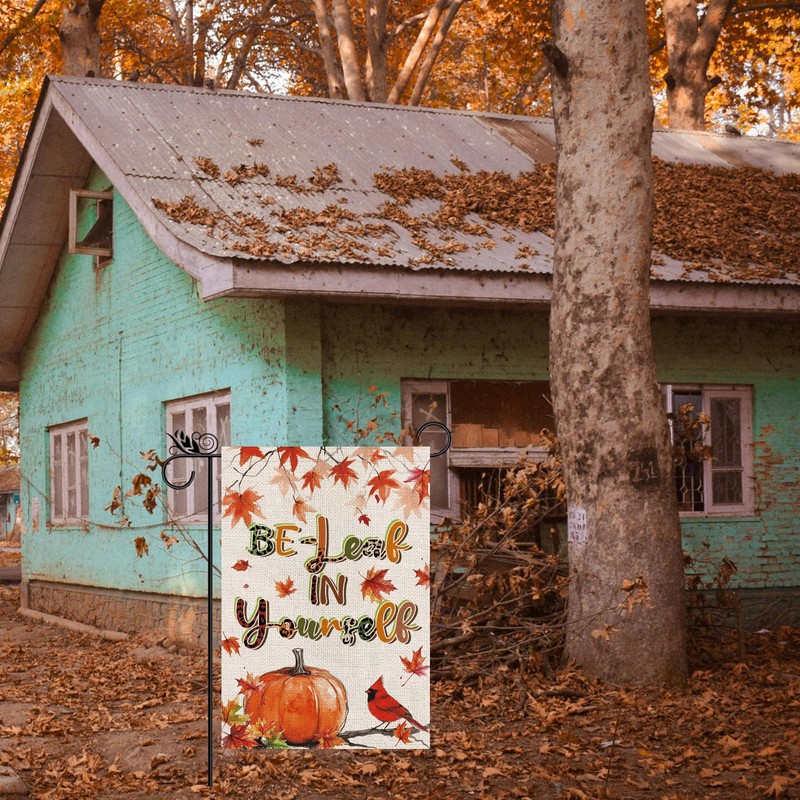 Fall Garden Flag Inspiring Pumpkins Seasonal Aumtumn Welcome Flags for