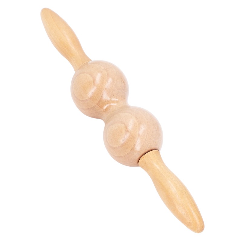Wooden Meridian Massager Roll Stick Back Waist Neck Shoulder Spine