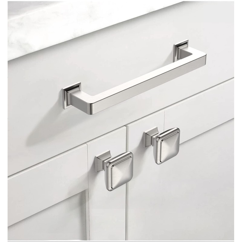 Asidrama 10 Pack 5 Inch(128mm) Brushed Satin Nickel Kitchen Cabinet