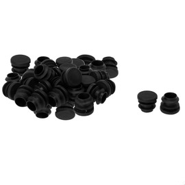 sourcing map 36pcs 5/8" 16mm OD Plastic Round Tube, Ribbed Inserts, End Cover Caps, 0.6" ID, Floor Furniture, Chair, Desk Protector