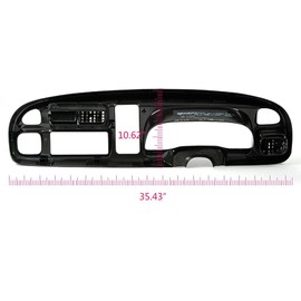 CROSSDESIGN Dash Board Bezel Cover Cap Compatible with 1998 1999 2000 2001 Dodge Ram 1500 1998-2002 Dodge Ram 2500 3500 Instrument Panel Cover w/Vents