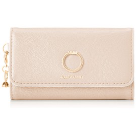 Jill Stuart Eternal Leather Leather Key Case, Ring Brooch, Key Hook, Ring Included, Diamond Ring Charm, Women's Pink, Pink