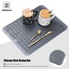 Silicone Dish Drying Mat, Non-Slip Easy Clean Sink Mat Large