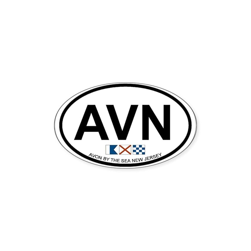 CafePress Avon NJ Oval Design Oval Car Bumper Sticker