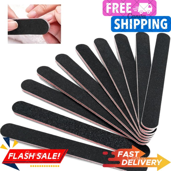 Branded 10 PCS Professionelle Double Sided 100/180 Grit Nail Files