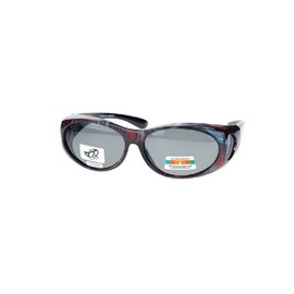 Polarized Sunglasses Fit Over 60 MM Small Oval - Deep Red