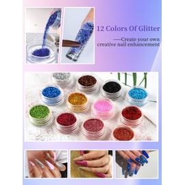 CENBEII Acrylic Nail Kit Electric Nail File - Practice Hand Finger 100pcs Nail Tips Gel Nail Kit - 4 Colors Acrylic Powder 75ml Acrylic Liquid Polygel Nail Kit - Nail Lamp Gel x Nail Extension Kit