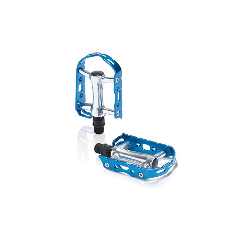 XLC Pedale MTB Ultralight, Silber/Blau, 20x10x4cm