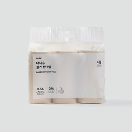 JAJU [JAJU] Bamboo Dust-Free Roll Kitchen Towel _ 6 Rolls