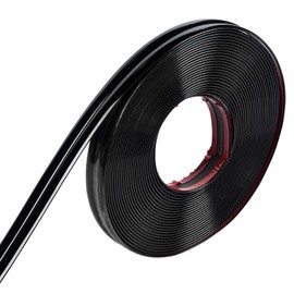 Peel and Stick Wall Molding Trim Self Adhesive L-Shaped Corner Guards Edge Protector Caulk Strip Flexible Inside & Outside Corner Trim for Tile Wall Decoration(Black, 33ft x 0.8in)