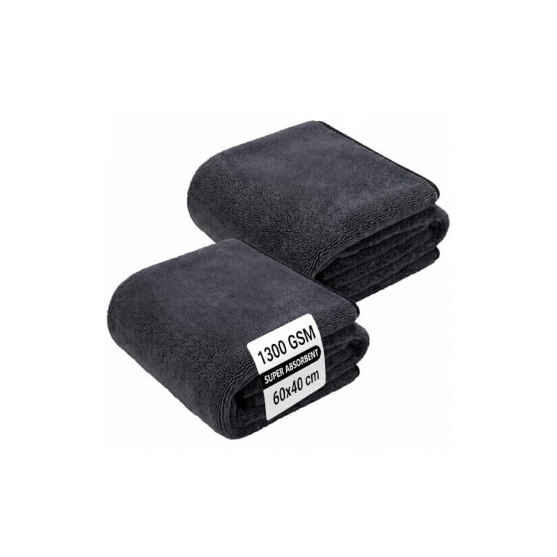 ASVEL 2 Piezas Toalla de Microfibra para Auto, 60 x