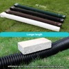 plusgutter Black-2pack Rain Gutter Downspout Extensions Flexible, Drain Downspout Extender,Down