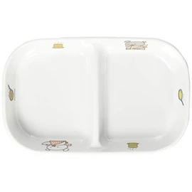 Maruki Koguma-chan Square Two Partition Plate, Small, J31 KO