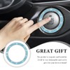 FSTURIOS Bling Crystal Double Rhinestone Car Engine Start Ring Decals,