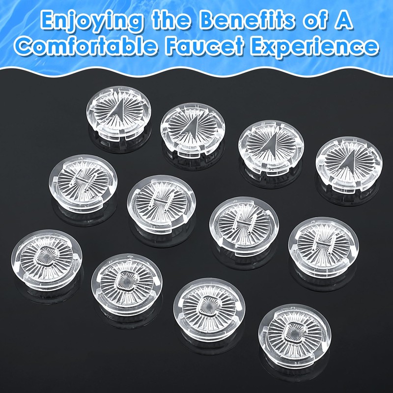 Dreyoo 4 Pack Faucet Index Buttons, Compatible with Gerber 94-445