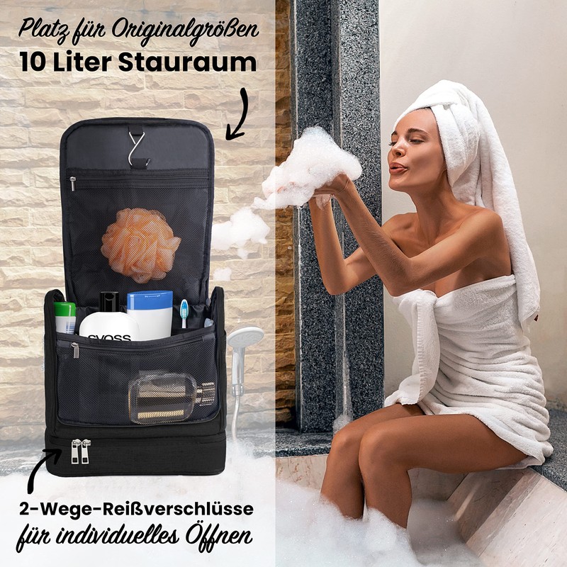DELAWAY XXL Hanging Toiletry Bag - Premium Quality Toiletry Bag