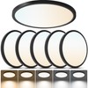 Laiyidia 6-Pack 12 Inch Black Led Flush Mount Ceiling Lights,