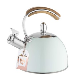 Pinky Up Presley Pistachio 70 Oz Tea Kettle, Stovetop Induction Stainless Steel Whistling Kettle