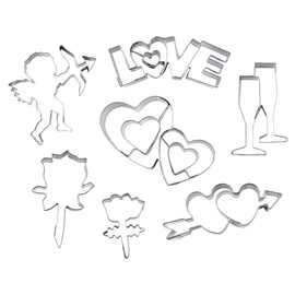 Städter 23703 Liebe Ausstecher-Set, Stahl, silber, 10 x 10 x 4 cm,