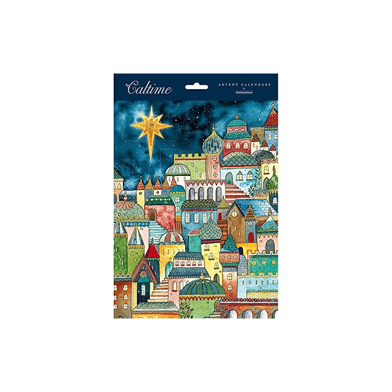 Colourful Bethlehem 245 x 325 mm Caltime Traditional Advent Calendar