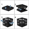 Ewingger 3 Pack Square Foldable Crates for Organizing, 18 L