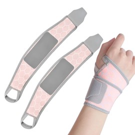 Watlikeup 2 PCS Pink Wrist Supports Women with Storage Bag,Right Left Wrist Splint for Fitness and Carpal Tunnel Arthritis,Right Left Hand Kids Wrist Support,Adjustable Sport Wrist Brace