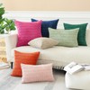 JOTOM Set of 2 Corduroy Soft Striped Cushion Covers 45x45