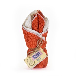 Country Cottons Old Fashion 100% Cotton Dishcloths - Set of 4 Mixed Colors - 2 Pumpkin Spice/2 Natural -11" x 11"