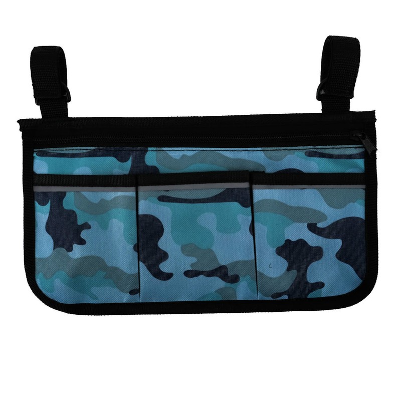 Wheelchair Bag with Pockets Reflective Strips Armrest Side Bag for
